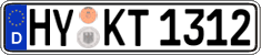 German license plate, Regular plates