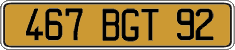 French license plate, FNI