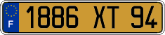 French license plate, FNI