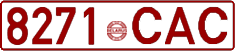License plate Belarus, Cars (2000)