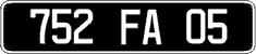 French license plate, FNI