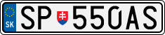 License plate of Slovakia, Cars