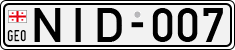 License plate of Georgia, Cars (1993)