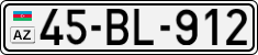 License plate of Azerbaijan, Cars