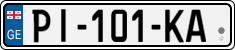 License plate of Georgia, Cars (2014)