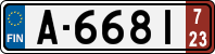 License plate of Finland, Export transit plates
