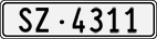 License plate of Switzerland, Cars