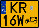 License plates of Poland, Oldtimers