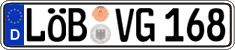 German license plate, Regular plates