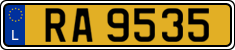 License plate of Luxembourg, 2003 year system