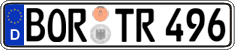 German license plate, Regular plates