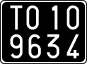 License plate of Italy, Cars (1927 year series)