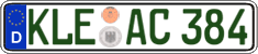 German license plate, Regular plates