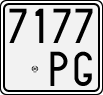 License plate of Italy, Motorcycles (1927 year series)
