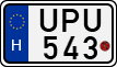 license plates of Hungary, Motorcycles (1990)