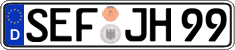 German license plate, Regular plates
