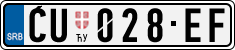 License plate of Serbia, Cars