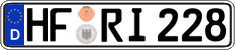 German license plate, Regular plates