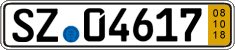 German license plate, Short-term transit plates