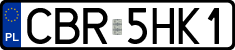 License plates of Poland, Regular car plates