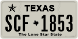 Texas, Regular plates (2012) (АBC-1234)