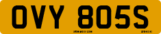 License plate of the United Kingdom, 1963 year system