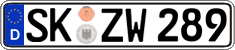 German license plate, Regular plates