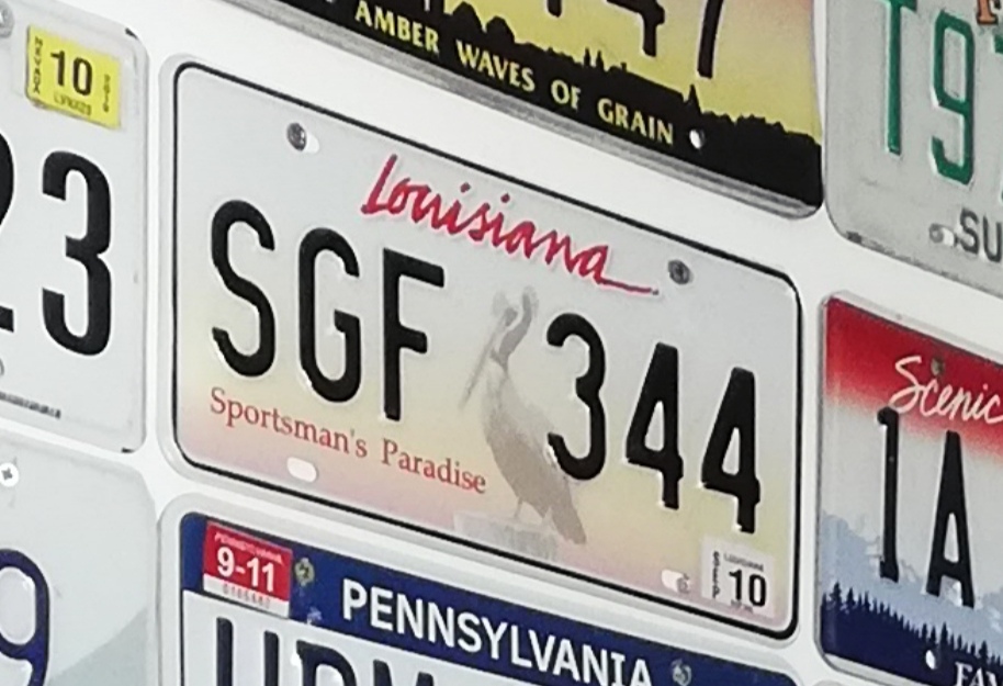 SGF 344, License plate without vehicle 