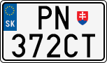License plate of Slovakia, Cars