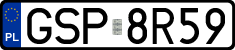 License plates of Poland, Regular car plates