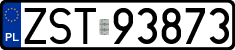 License plates of Poland, Regular car plates