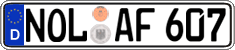 German license plate, Regular plates
