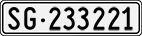 License plate of Switzerland, Cars