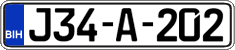 License plate of Bosnia and Herzegovina, Regular plates
