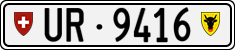 License plate of Switzerland, Cars
