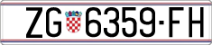License plate of Croatia, Regular plates