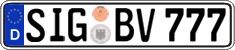 German license plate, Regular plates