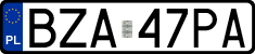 License plates of Poland, Regular car plates