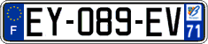 French license plate, SIV (ordinary)
