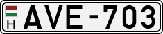 license plates of Hungary, Cars (1990)