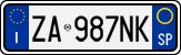 License plate of Italy, Cars (1994 year series)