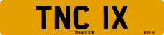 License plate of the United Kingdom, 1963 year system