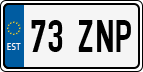 License plate of Estonia, Regular car plates (US-size)