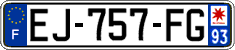 French license plate, SIV (ordinary)