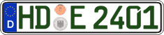 German license plate, Regular plates