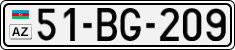 License plate of Azerbaijan, Cars