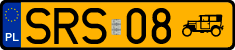 License plates of Poland, Oldtimers