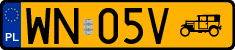 License plates of Poland, Oldtimers
