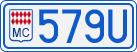 License plate of Monaco, Cars