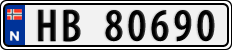 License plate of Norway, Cars